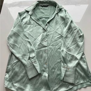Zara green blouse size small